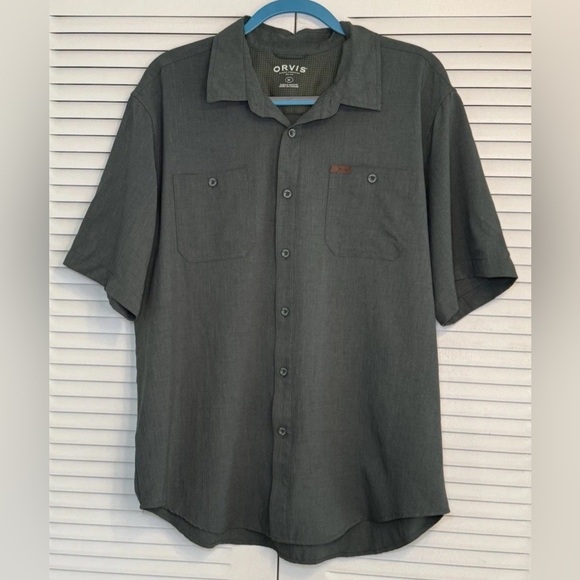 Orvis Other - Orvis Classic Collared Shirt Mens XL Green Short Sleeve Button Outdoor Pockets